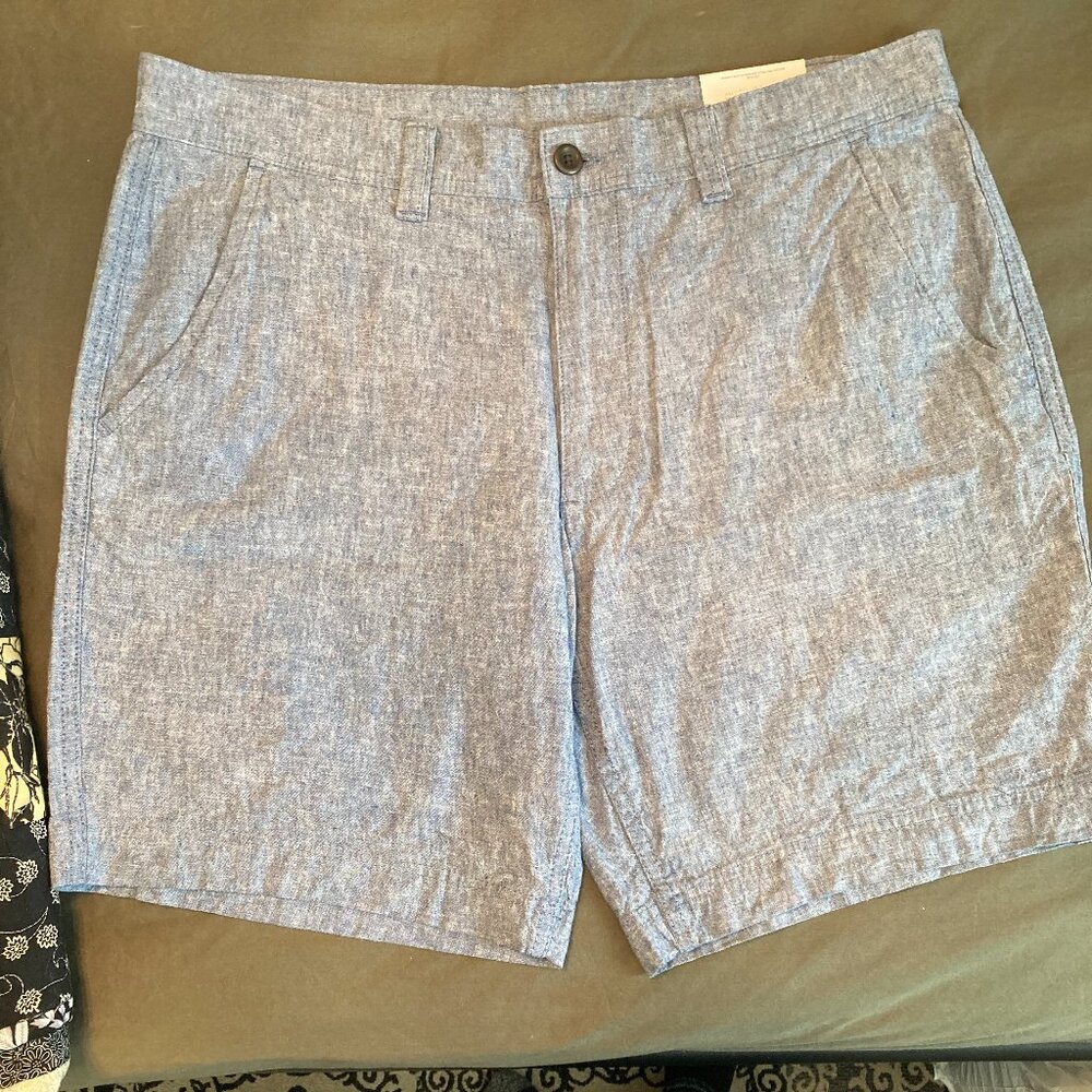 St Johns Bay Linen Blend Flat Front Mens Shorts - NWT